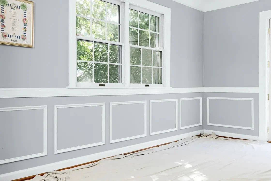 Classic Wainscoting with Cornice Trim